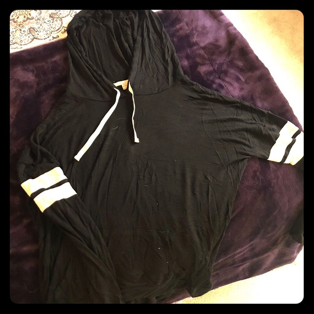 Lightweight soft hooded sweatshirt